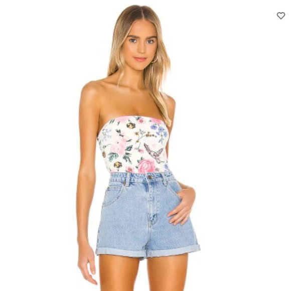 superdown Tops - superdown - Kim Strapless Bodysuit